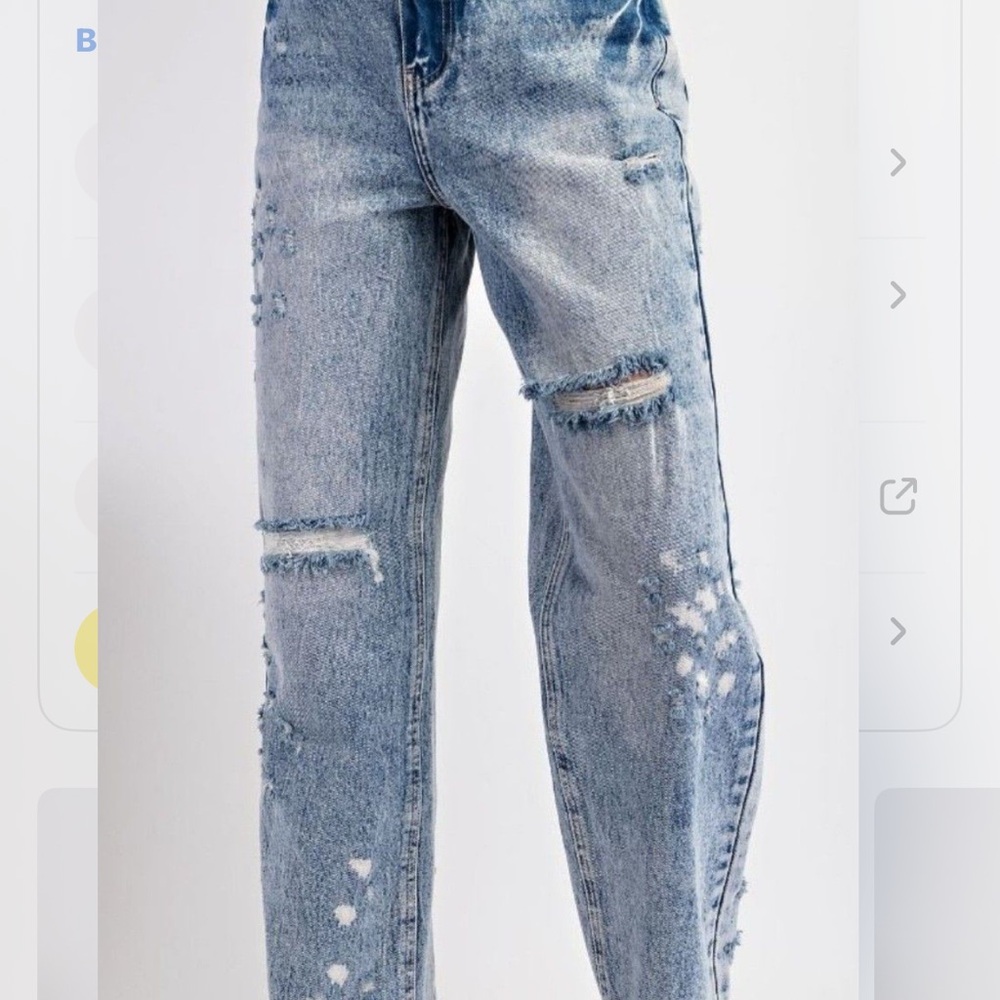 Easel Vintage Wash Boyfriend Jeans